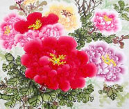 Chinese peony paintings