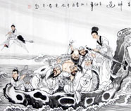 Chinese eight immortals paintings