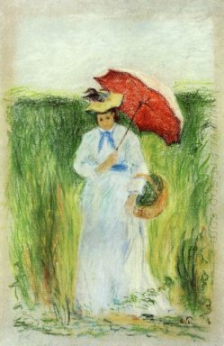 Jonge vrouw met een paraplu