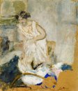 Studie von einer Frau in einem Petticoat 1903