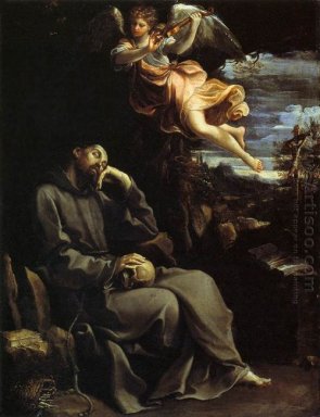 St Francis consolado por música Angelic 1610