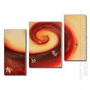 Hand-painted Abstract Oil Painting - Set of 3