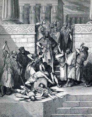 Slaughter Of The Sons Of Zedekia vor ihrem Vater 1866