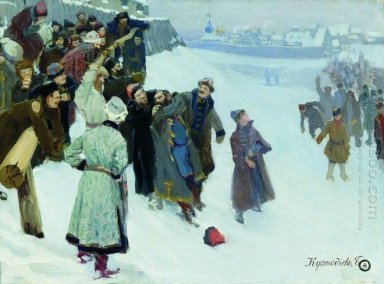 Fist Fight On The Moscow River 1897