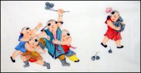 Niños - Pintura china