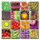 Hand-painted Abstract Oil Painting - Set of 16