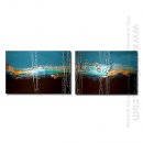 Hand-painted Abstract Oil Painting - Set of 2