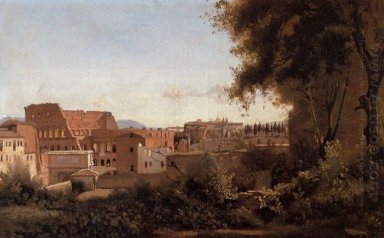 Beskåda av Colosseum från Farnese Gardens 1826