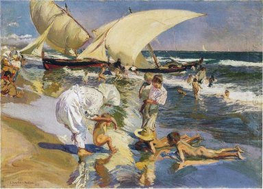 Валенсия Пляж в утреннем свете 1908