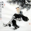 Junge, Kuh-chinesische Malerei