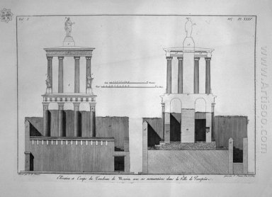 Plano do túmulo de Mamia e anexos Em Pompeii