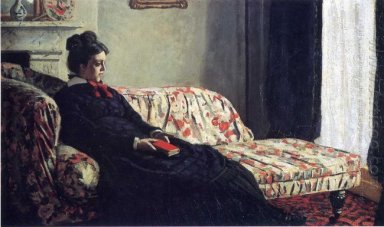 Meditación Madame Monet sienta en un sofá 1871