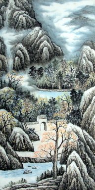 Landscape with river - Chinese Painting