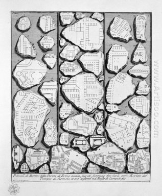 O Antiguidades Roman T 1 placa III Mapa da Roma antiga e Formulá