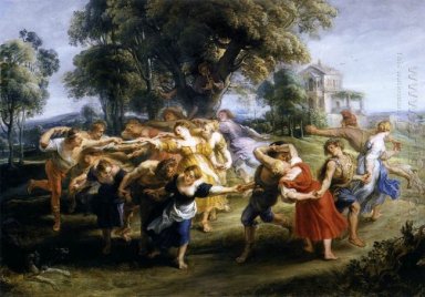 Dans av italienska Villagers c. 1636
