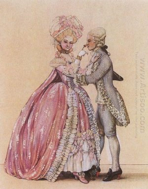 Wie Gekleidet in den alten Tagen Dame und Kavalier