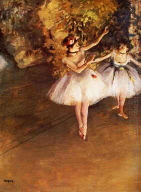 två dansare på scenen 1877