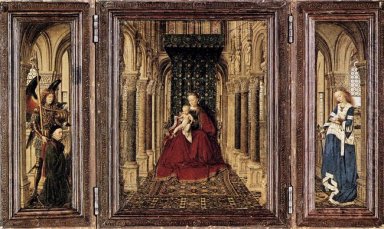 La Virgen con el niño en una iglesia 1437