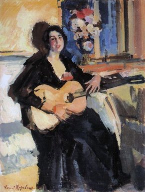 Dame Met Een Gitaar 1911