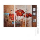 Tangan-Dicat Floral Oil Painting - Set 3