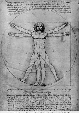 Les proportions de la figure humaine L\'Homme de Vitruve 1492