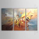 Hand-painted Abstract Oil Painting - Set of 3