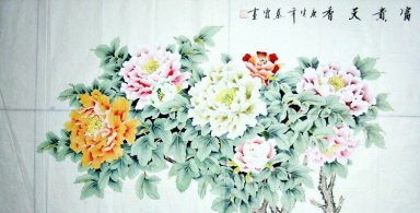 Pivoine - Fugui - Peinture chinoise