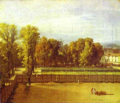 Вид на Люксембургский сад в Париже 1794