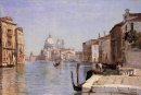 Venedig Blick durch Campo della Carita Blick auf die Kuppel des
