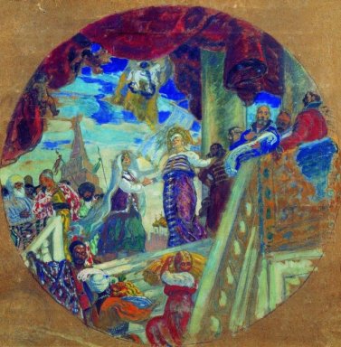 Joining Kazan Ryssland Allegori 1913 1