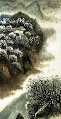 Mountain and Trees - Chinese Painting