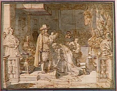 Filippo V Consegna Around The Golden Fleece al duca di Berwick