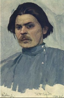 Portret van Maxim Gorki 1901