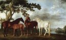 Кобылы и жеребята в реке Пейзаж 1768