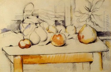 Gember Jar en Fruit Op Een Tafel