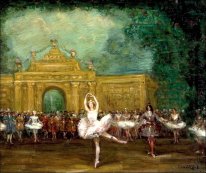 Russische ballet (Pavlova en Nijinsky in Pavillon d'Armide
