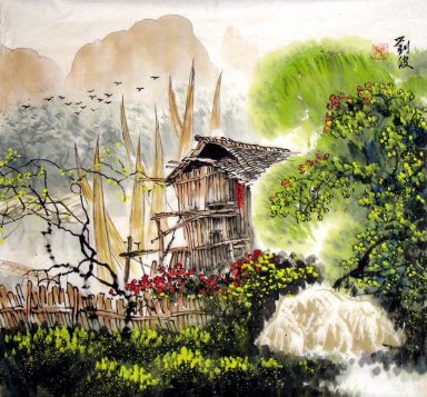 Farmhouse - kinesisk målning