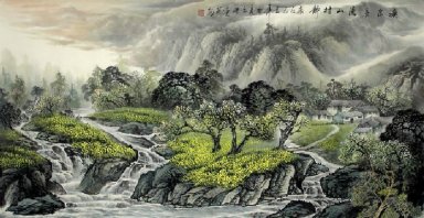 Wasserfall - Chinesische Malerei