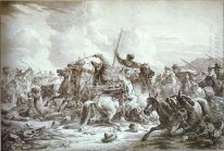 Schlacht von Kosaken mit Kirgisen
