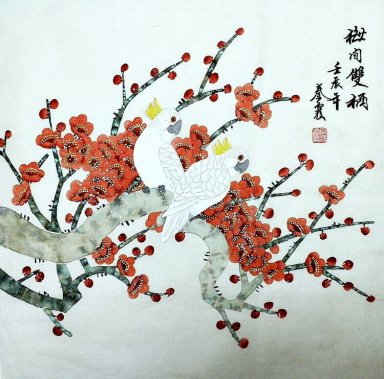 Plum & Birds - Chinesische Malerei