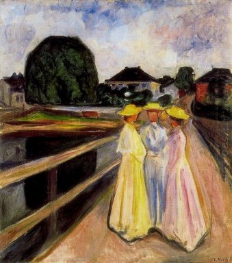 Tre Girls On The Jetty 1903