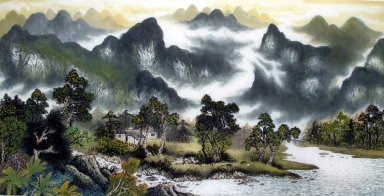 Bergen en water - Chinees schilderij