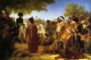 Наполеон Бонапарт извиняющий повстанцев в Каире