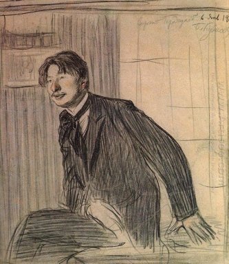 Ritratto del poeta Sergey Gorodetsky 1907