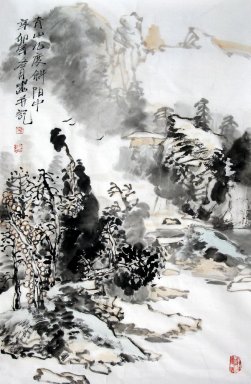 Una casa colonica - pittura cinese