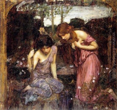 Ninfas que encontram a cabeça de Orpheus estudo 1900