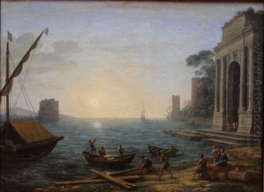 A Seaport no nascer do sol 1674 1
