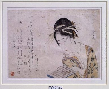 Geisha Reading A Book