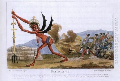Karikatuur Van de Engelse regering 1793