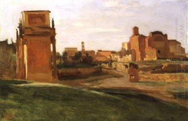 Den Konstantinbågen och The Forum Rom 1843